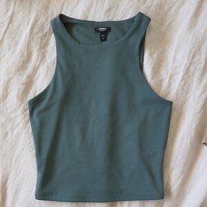 Express Women's Green Tank Top